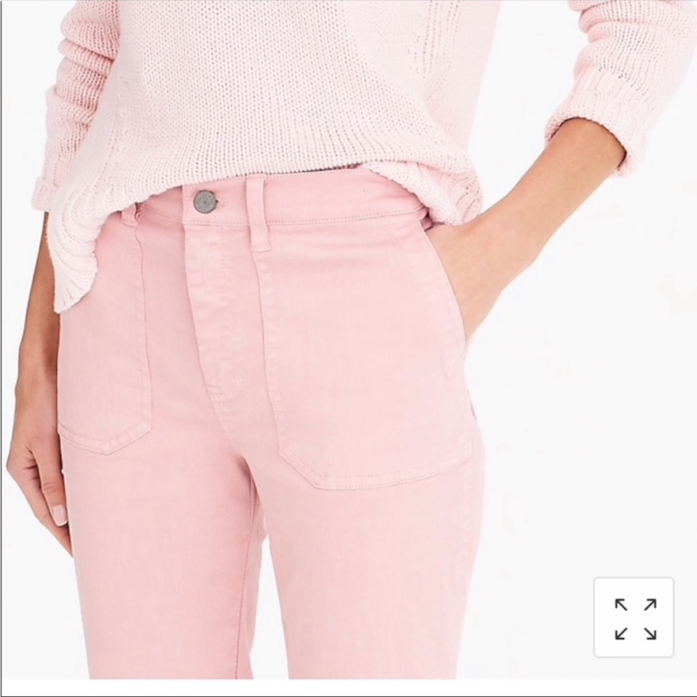 NWT, J. Crew Toothpick Cargo Pants, Soft Pink